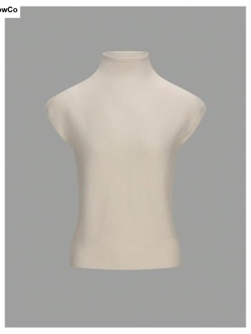 Mock Neck Short Sleeve Sweater Vest Dressy Casual Pullover Top - Picture 3 of 5